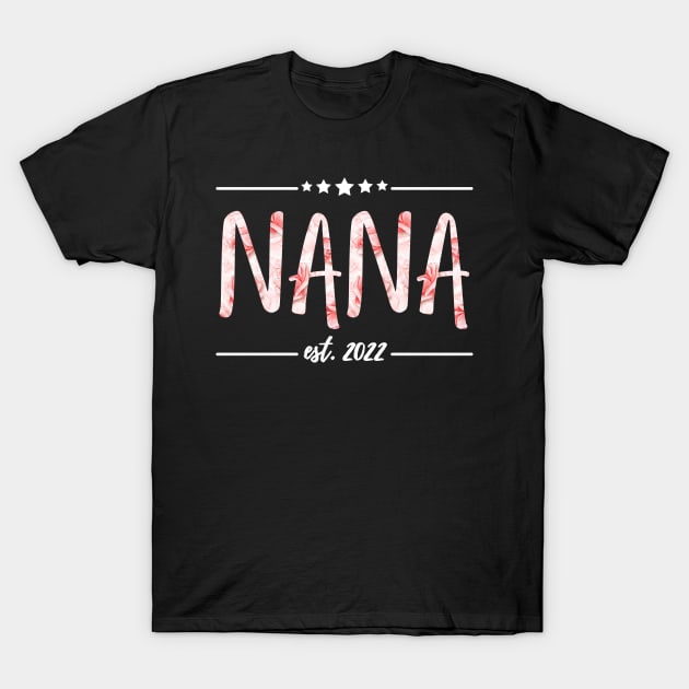 Nana Est 2022, floral Print T-Shirt by JustBeSatisfied